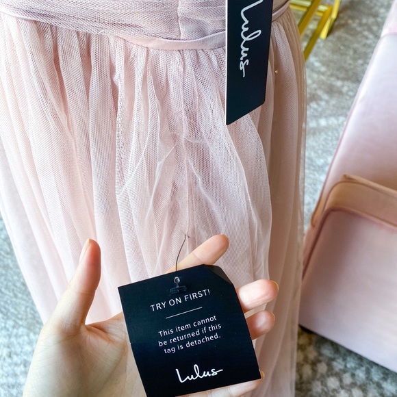 Lulu's Strapless Pink Gown - Picture 5 of 6